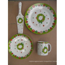 Factory directly wholesale KC-1311 Christmas pizza plate set